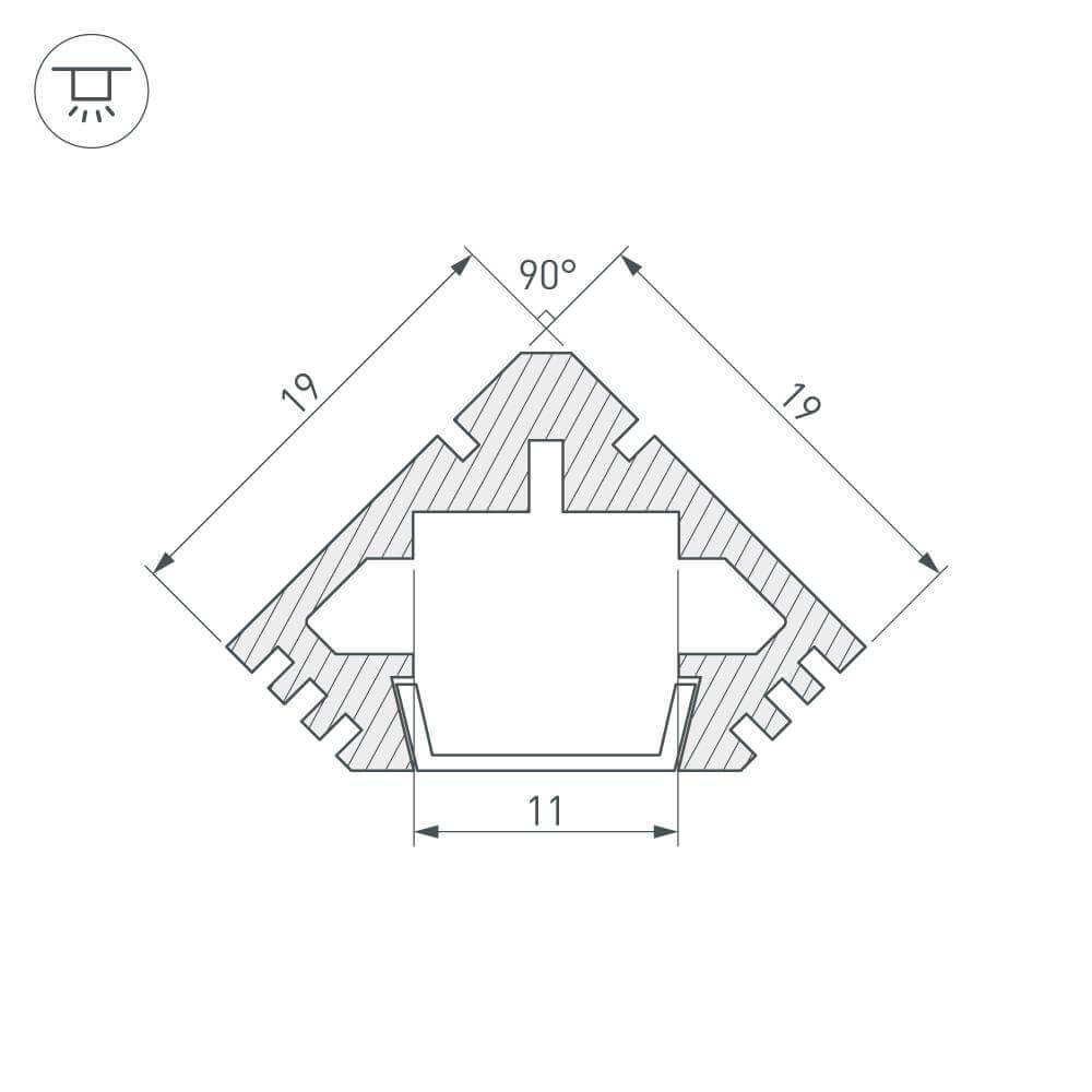 профиль arlight pds45-t-2000 012053