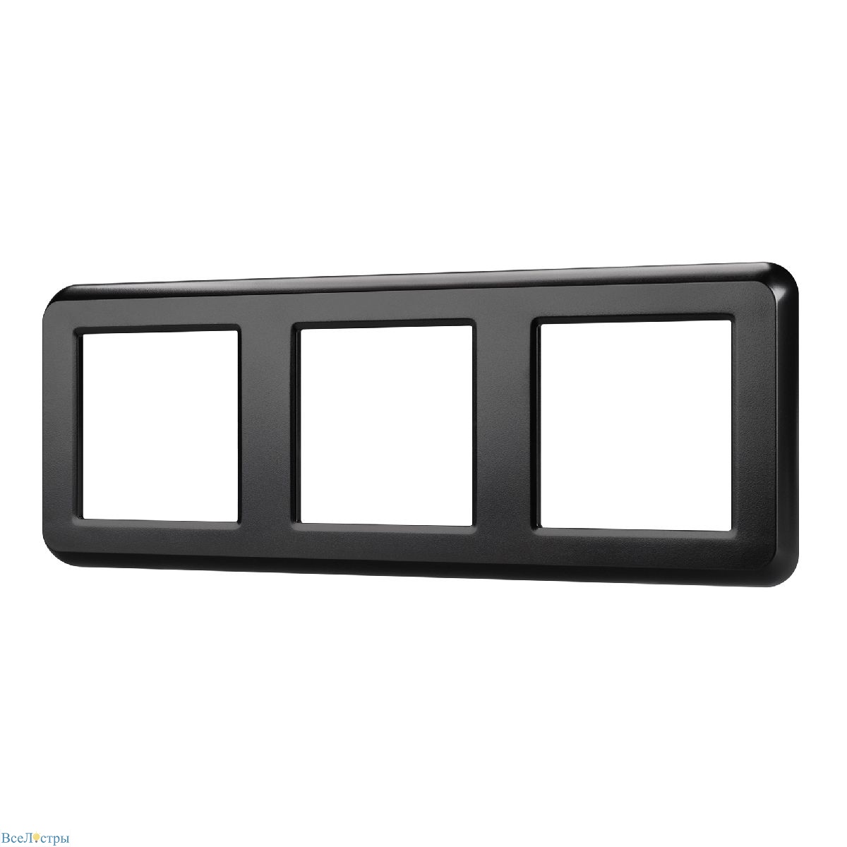 рамка трехместная arlight frm-versa-pl-3-bk 043784