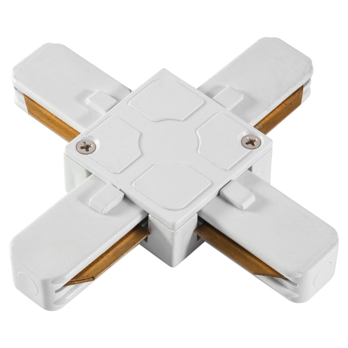 трековый однофазный x-образный соединитель am group am178 wh
