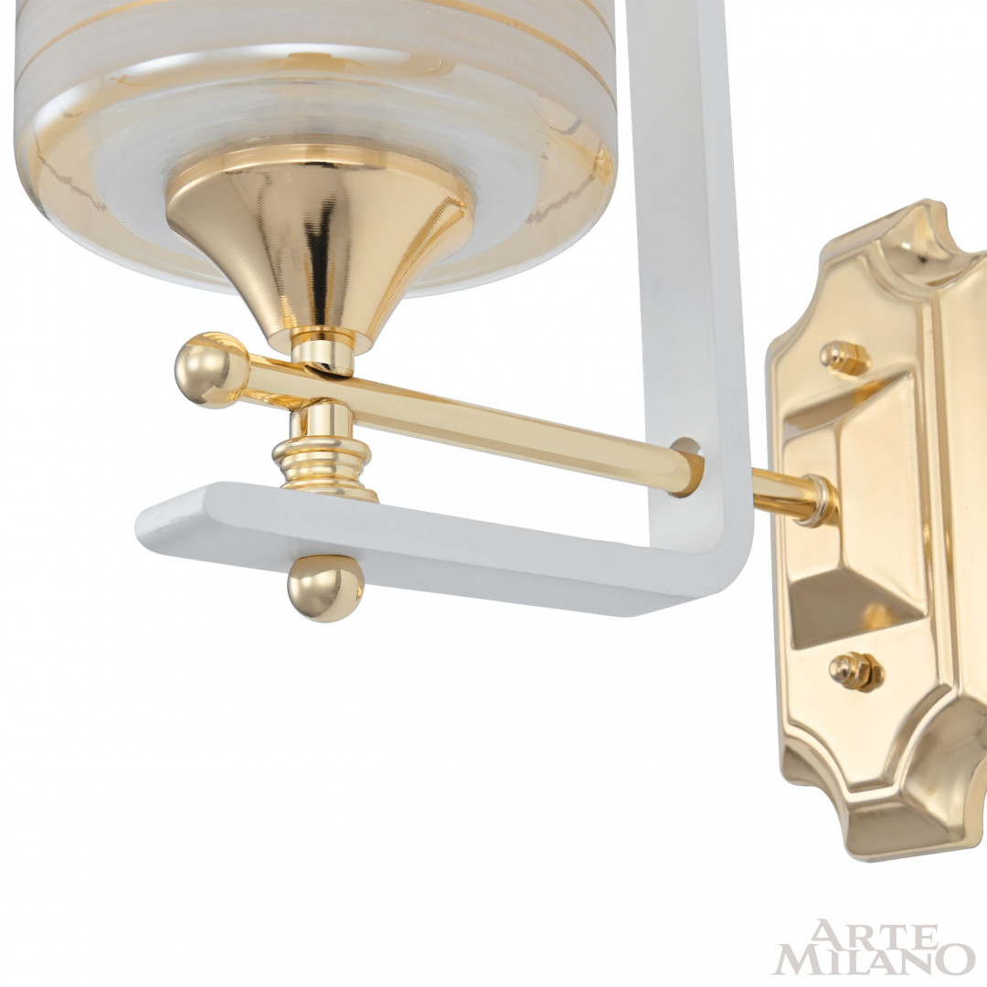 бра arte milano florentia-6087 306087/1w wh/gd