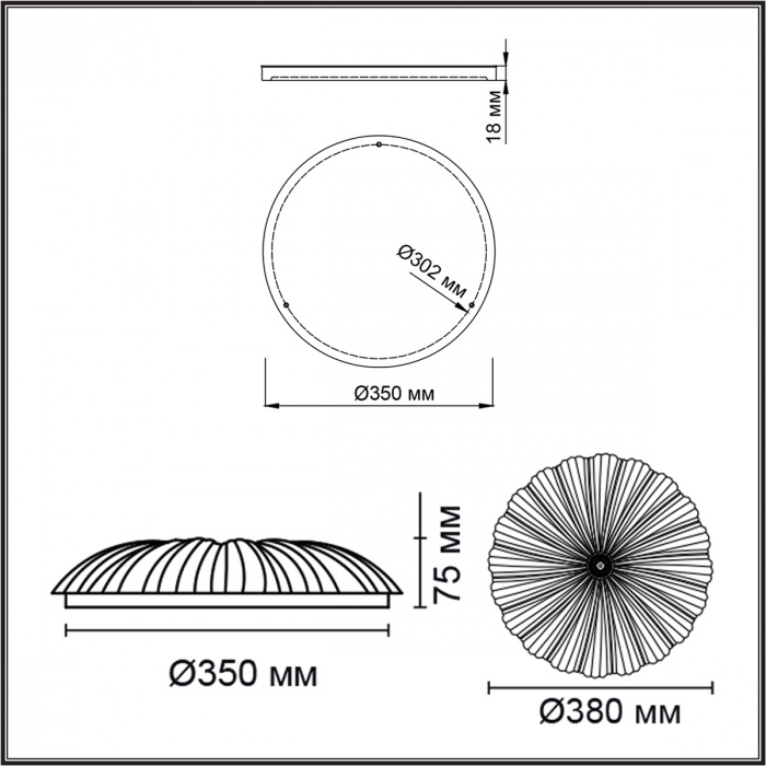 настенно-потолочный светильник sonex pico led fortuna 7729/48l