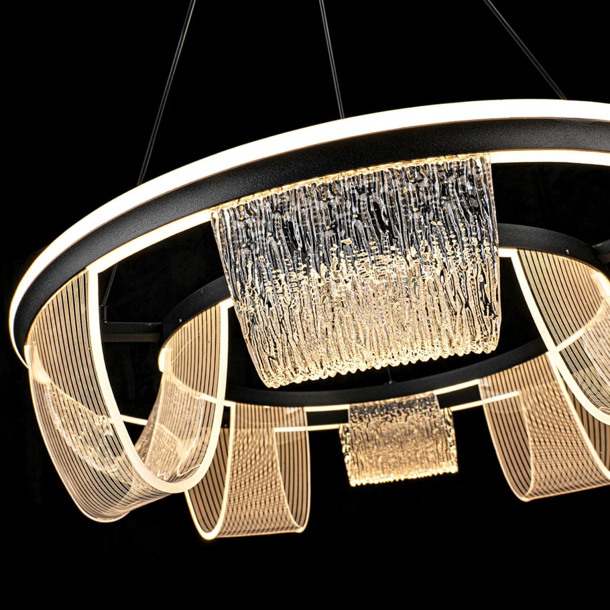 подвесная люстра led4u l7706-630 bk