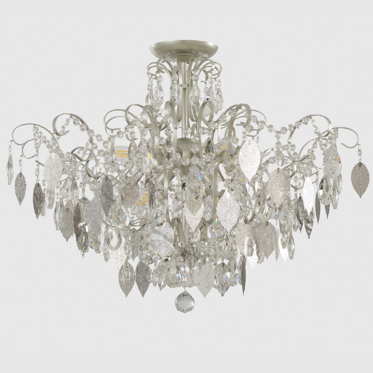 потолочная люстра crystal lux esmiralda pl9 silver