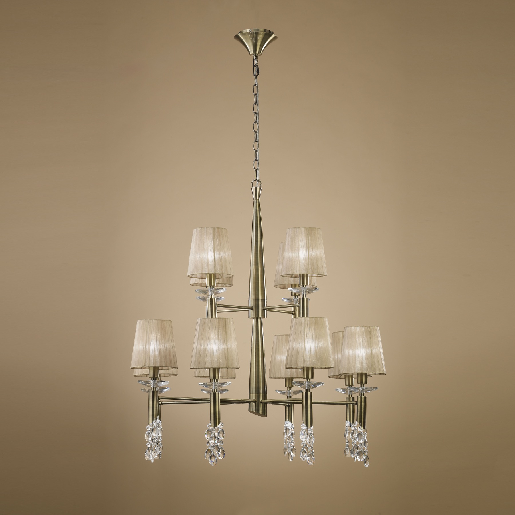 подвесная люстра mantra tiffany bronze 3870