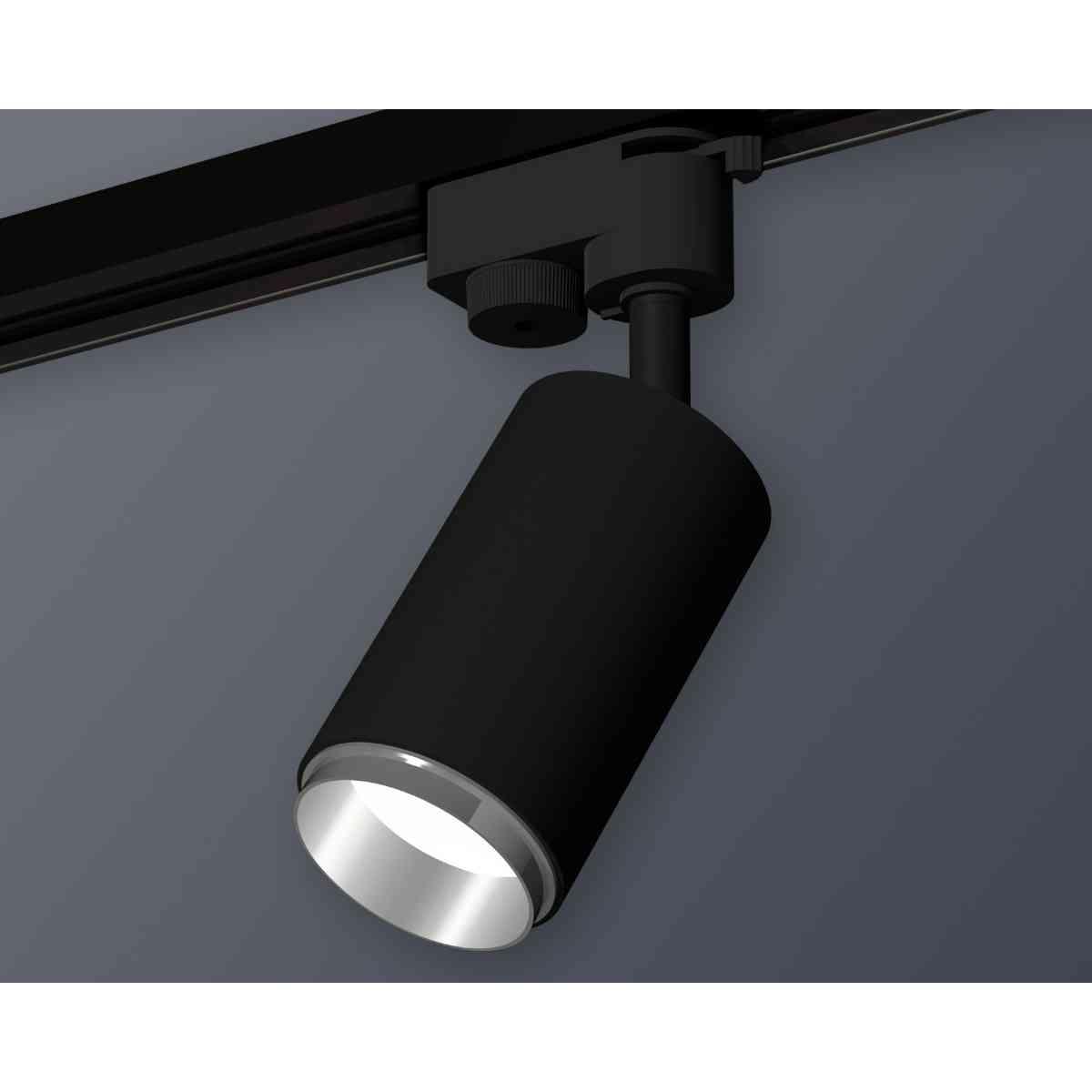 комплект трекового светильника ambrella light track system xt6323042 sbk/psl черный песок/серебро полированное (a2521, c6323, n6122)