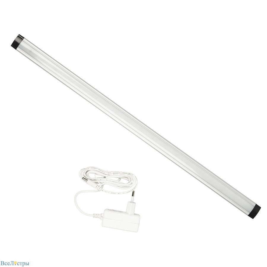 мебельный светодиодный светильник uniel uli-f48-5w/4500k sensor ip20 silver ul-00008287