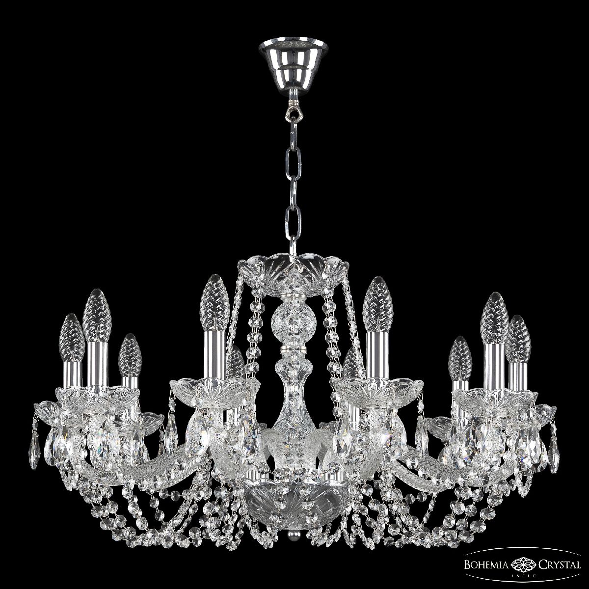подвесная люстра bohemia ivele crystal 119/10/240 ni