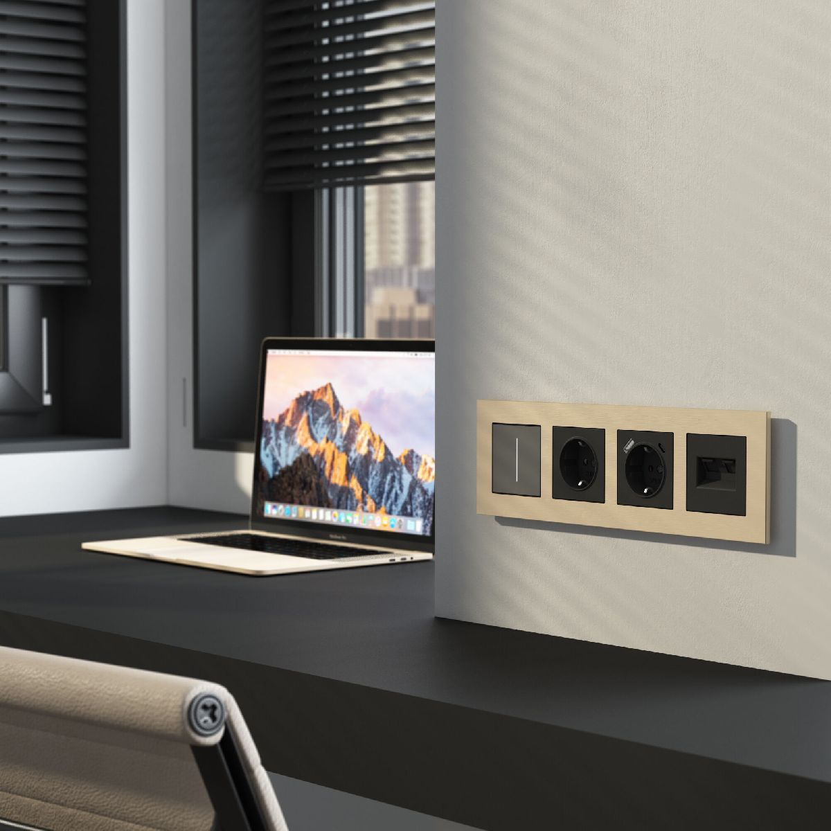 рамка на 4 поста werkel alumax 4690389204128 w0043511 a066336