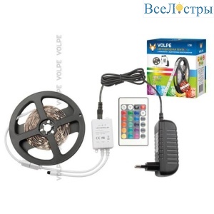 ULS-Q221 5050-60LED/m-IP20-3M-RGB RRP36C24 Комплект светодиодной ленты с адаптером и контроллером
