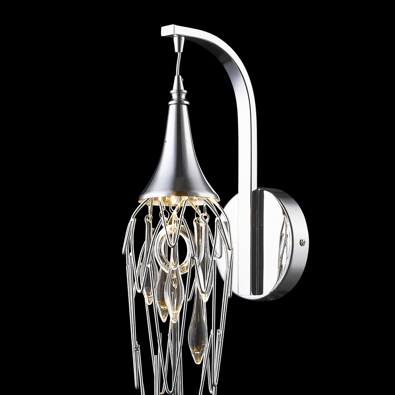 бра delight collection goddess tears w68009s-1 chrome