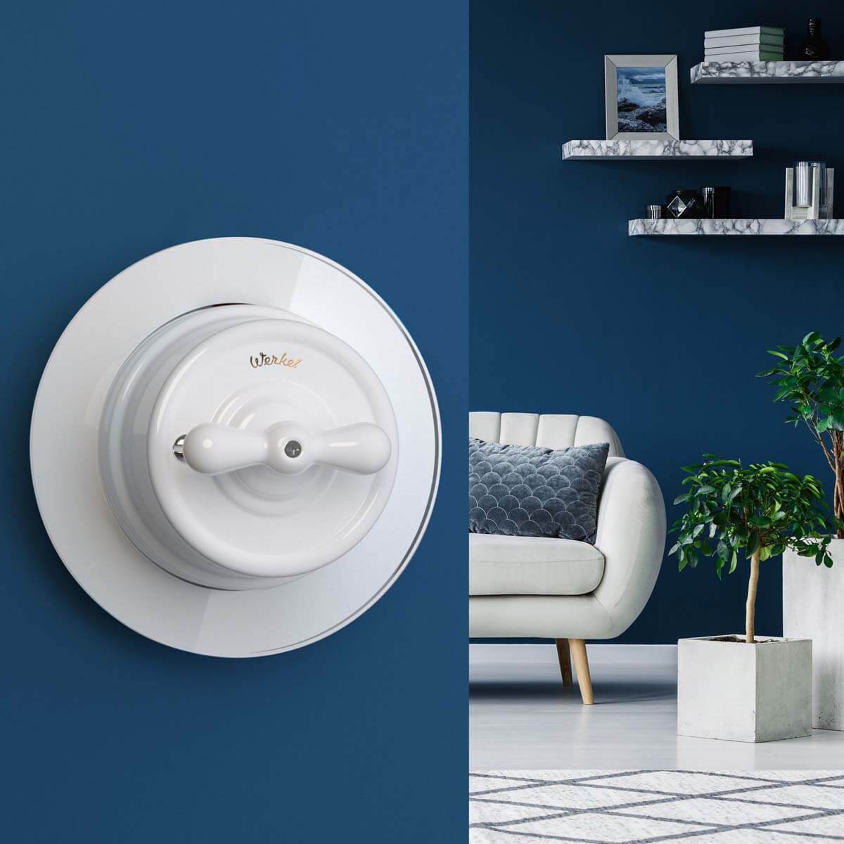 рамка на 1 пост werkel favorit runda белый 4690389166419 w0015101