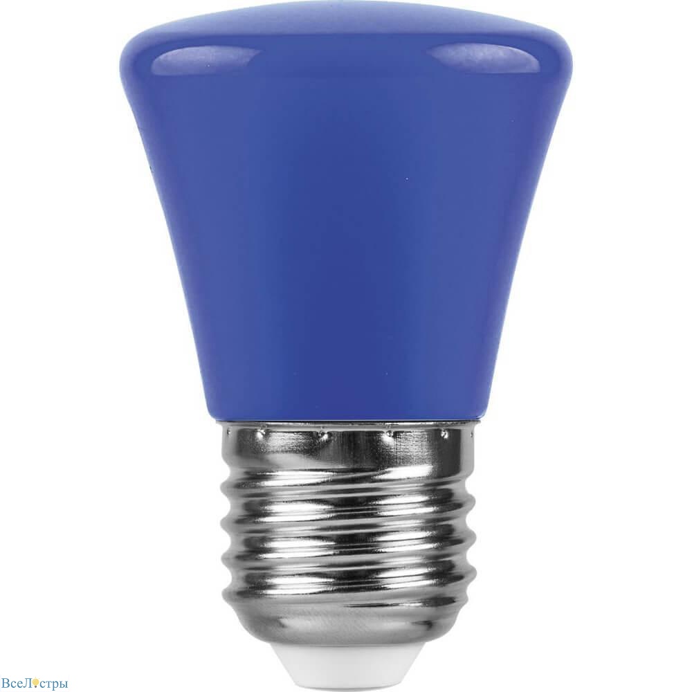 лампа светодиодная feron e27 1w синяя lb-372 25913