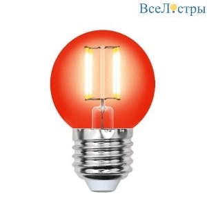 LED-G45-5W/RED/E27 GLA02RD картон
