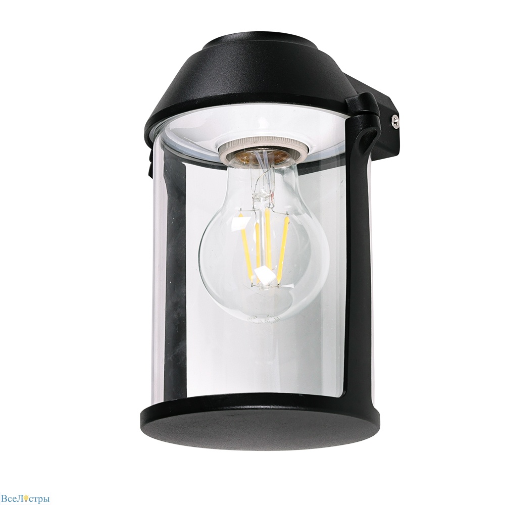 уличный настенный светильник arte lamp minchir a8306al-1bk