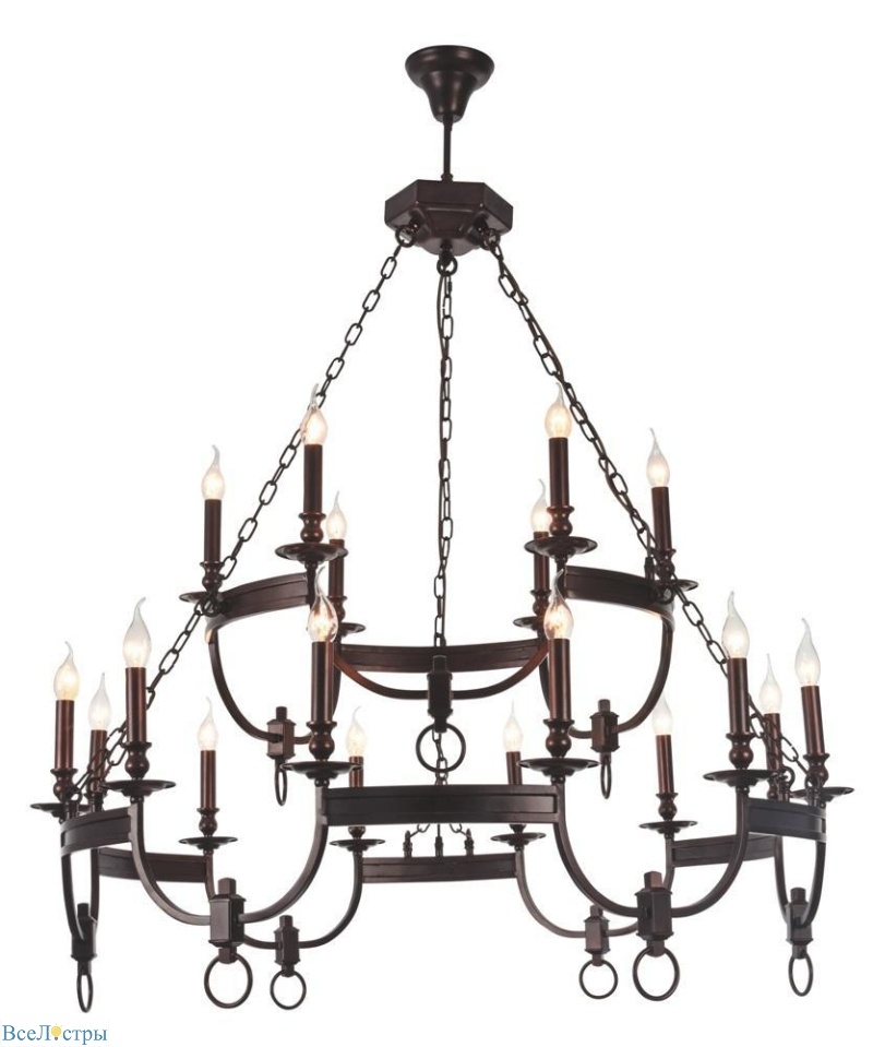 подвесная люстра crystal lux suerte brown sp12+6