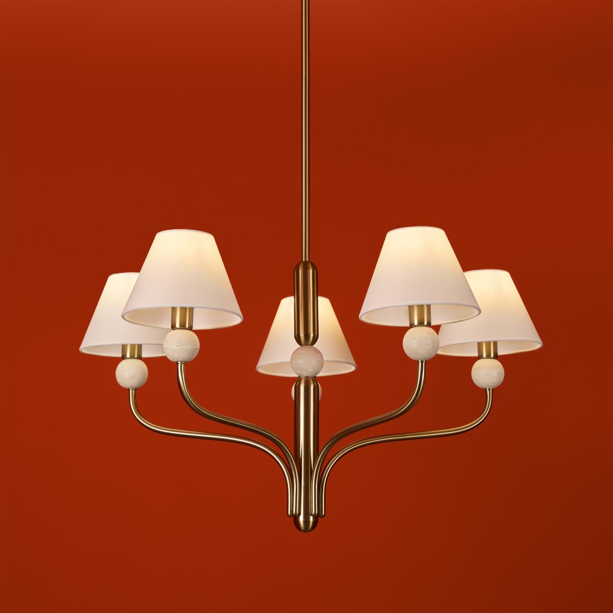 люстра на штанге freya aurelia fr2058pl-05bs