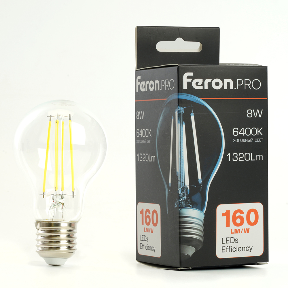 светодиодная лампа feron lb-1108 e27 8w 6400k 48894