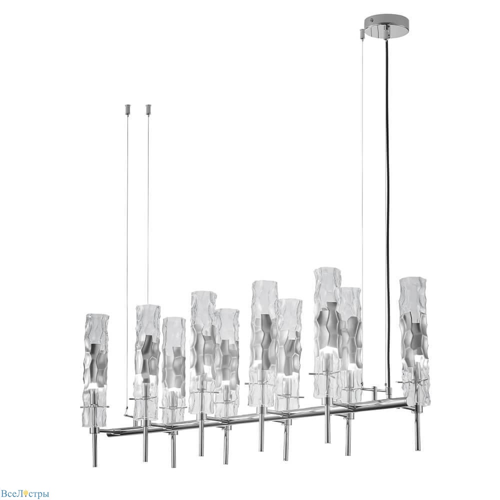 подвесная люстра crystal lux primavera sp10 chrome