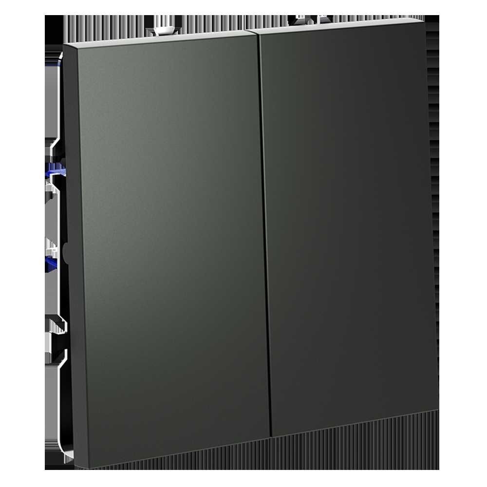 выключатель встраиваемый voltum s70 двухклавишный 10а, (титан) vls020106
