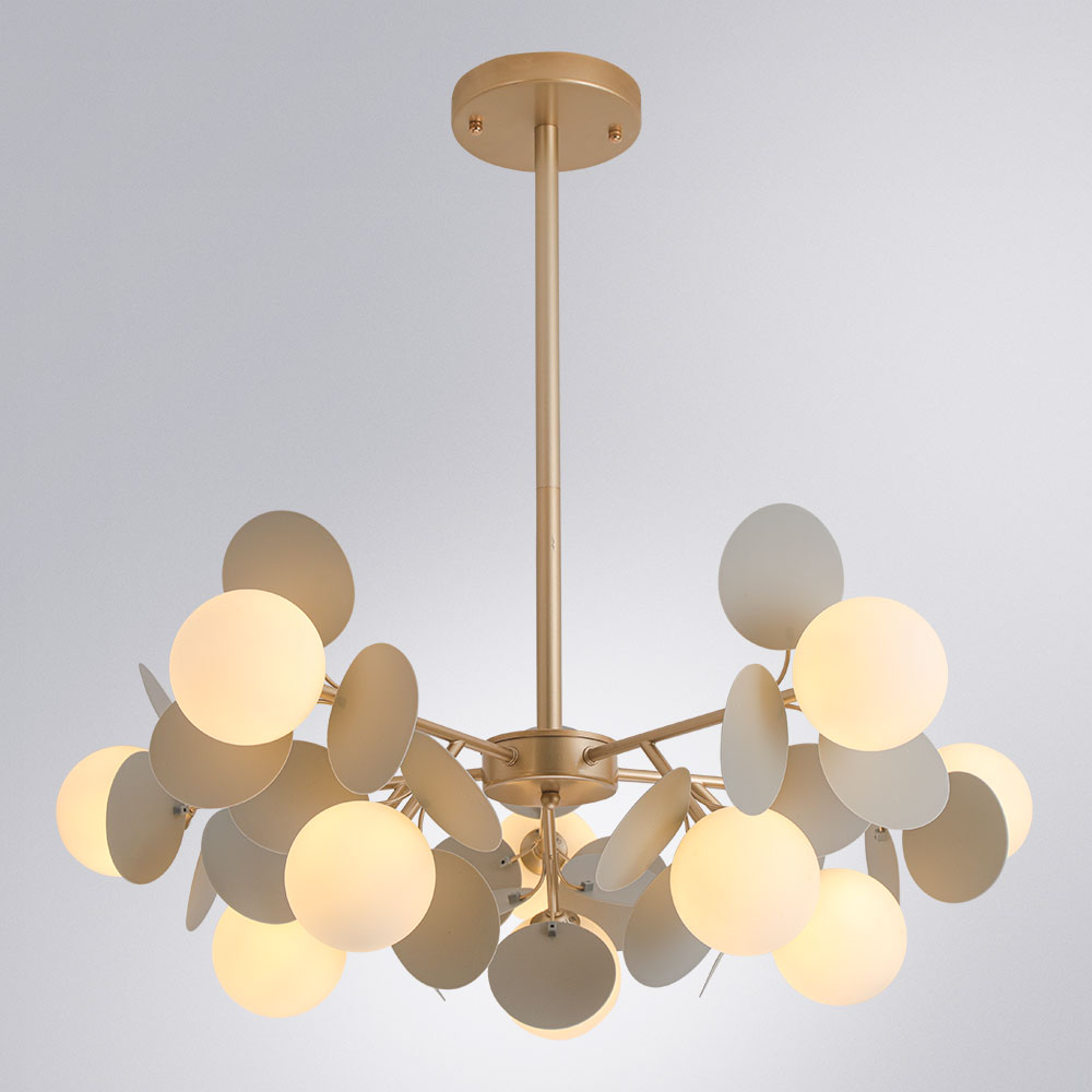 люстра на штанге arte lamp peacock a1369sp-10gy