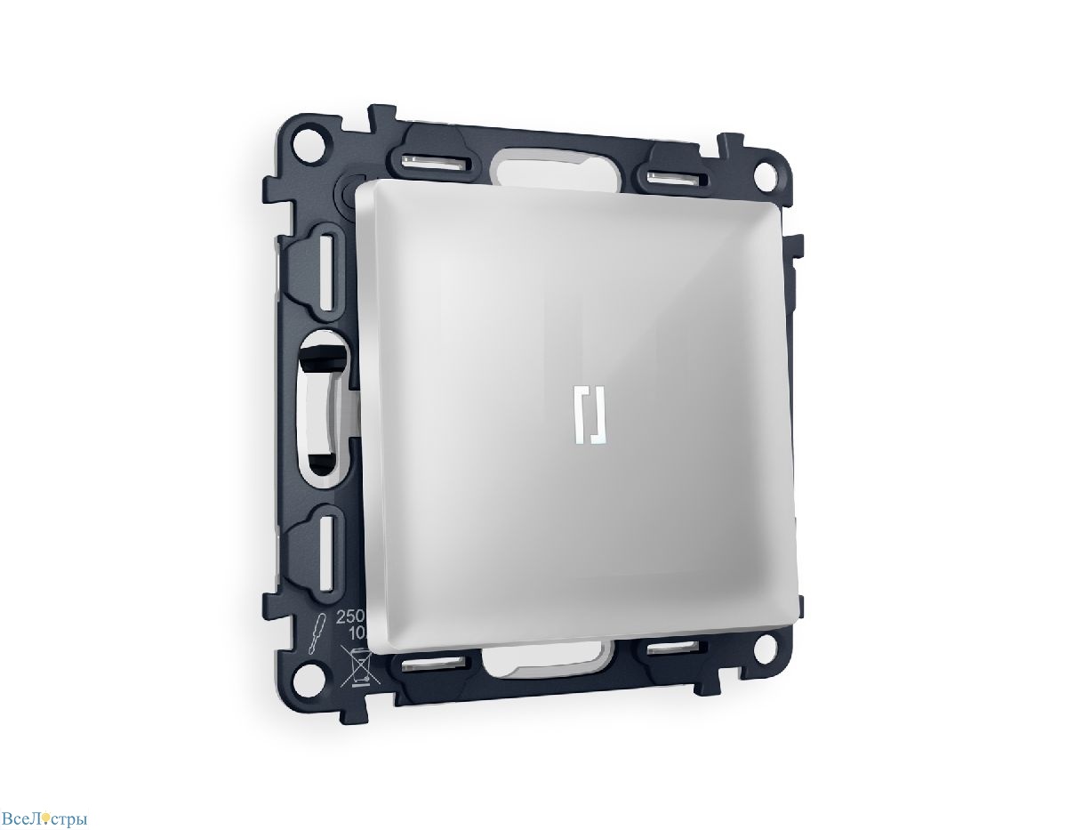 комплект механизма 1-кл проходного выключателя с подсветкой ambrella volt alfa ma402035