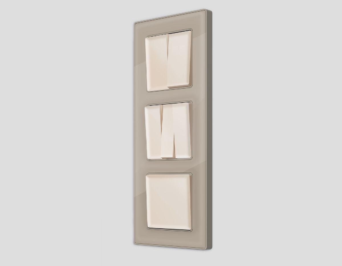 лицевая панель для выключателя трехклавишного ambrella volt alfa ap3250