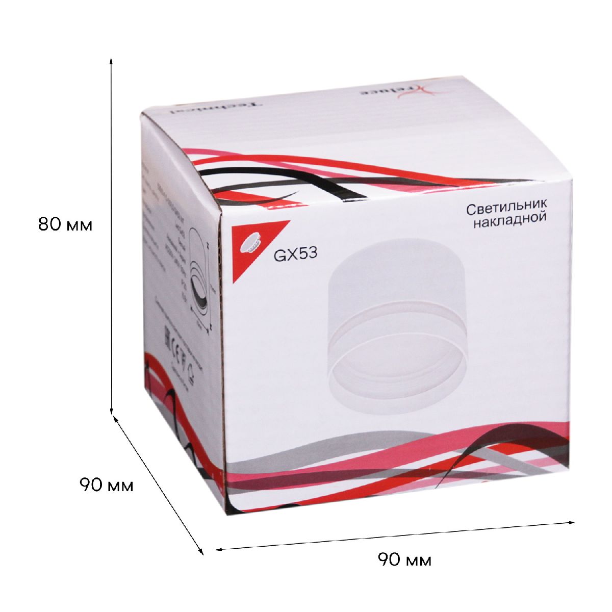 накладной светильник reluce 53001-9.5-001ld gx53 wt