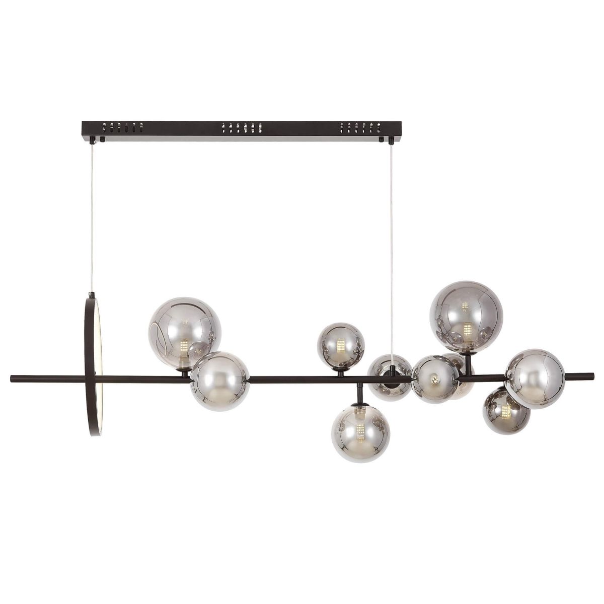 подвесной светильник lumina deco ldp 7033-10 bk+gy