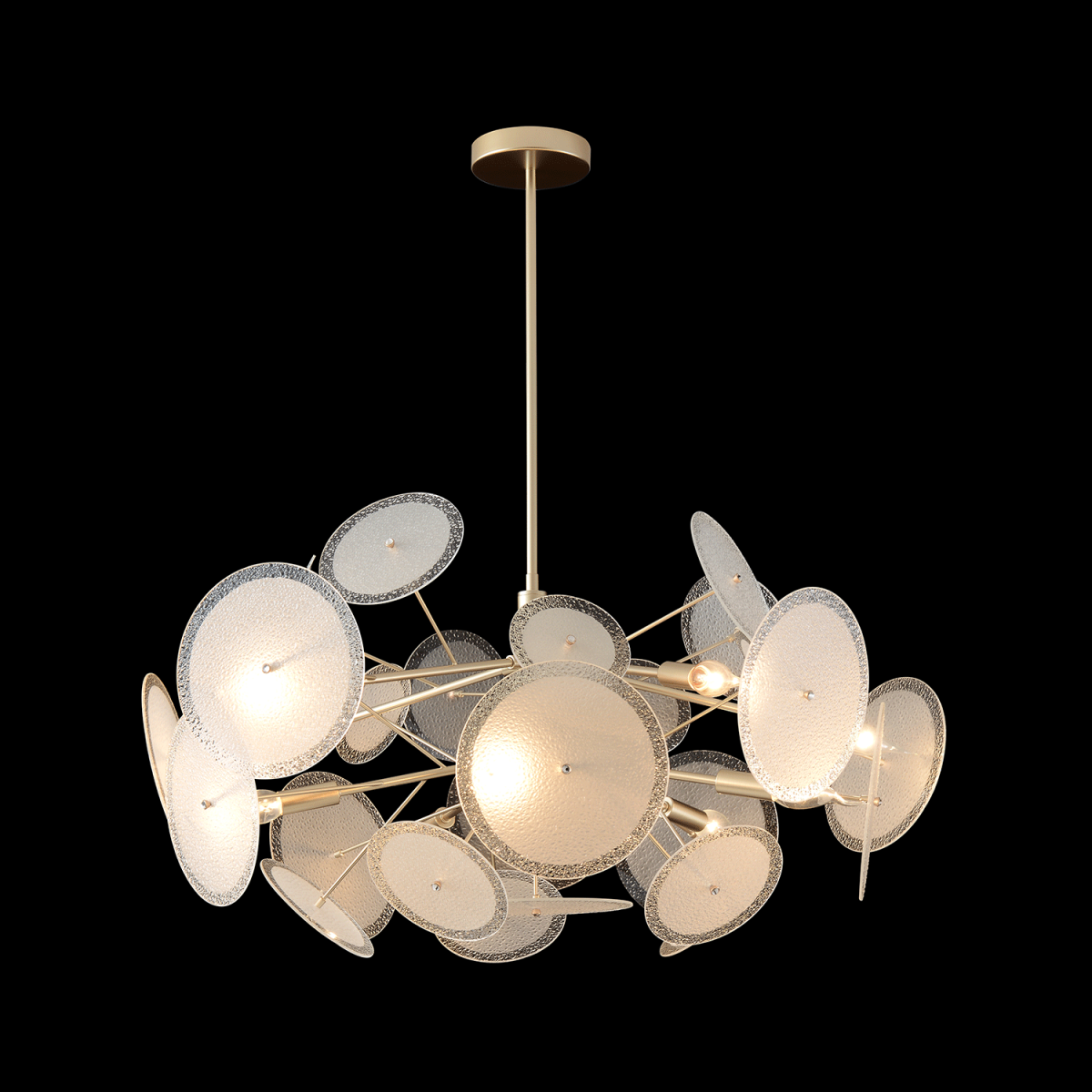 люстра на штанге crystal lux dandelion sp10 gold