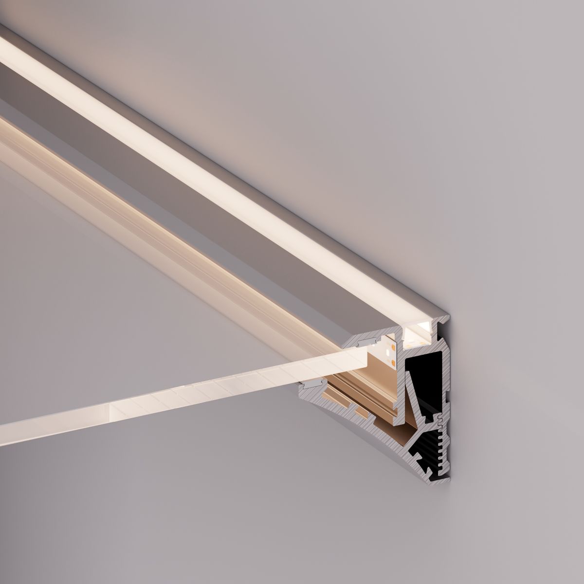 профиль arlight shelf-600-2000 anod (алюминий) 060498