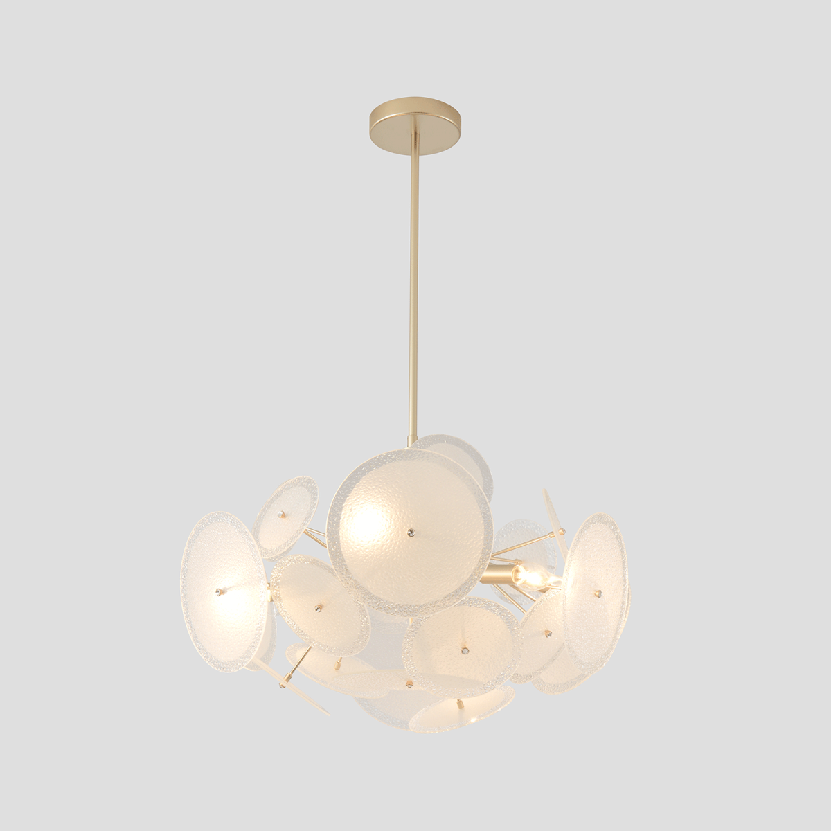люстра на штанге crystal lux dandelion sp6 gold