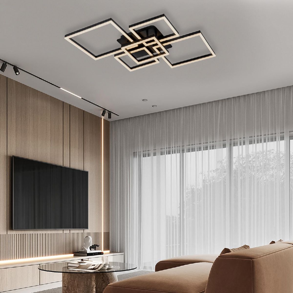 потолочная люстра led4u l11041-5 bk