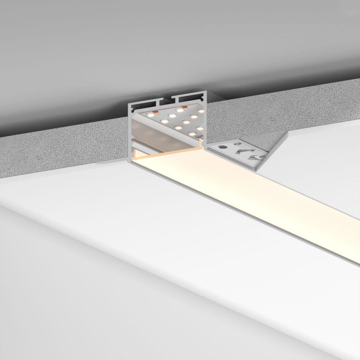 профиль для гкл arlight linia45-fantom-2000 anod (алюминий) 059412