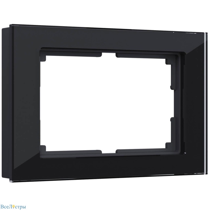 рамка для двойной розетки werkel favorit черный w0081108 4690389160226