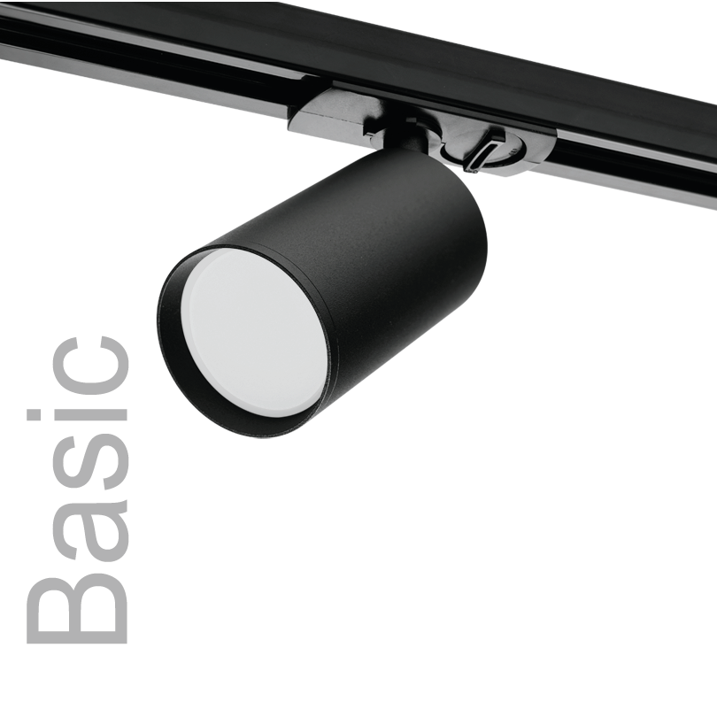 трековый однофазный светильник wolta basic wtl-gu10/02b