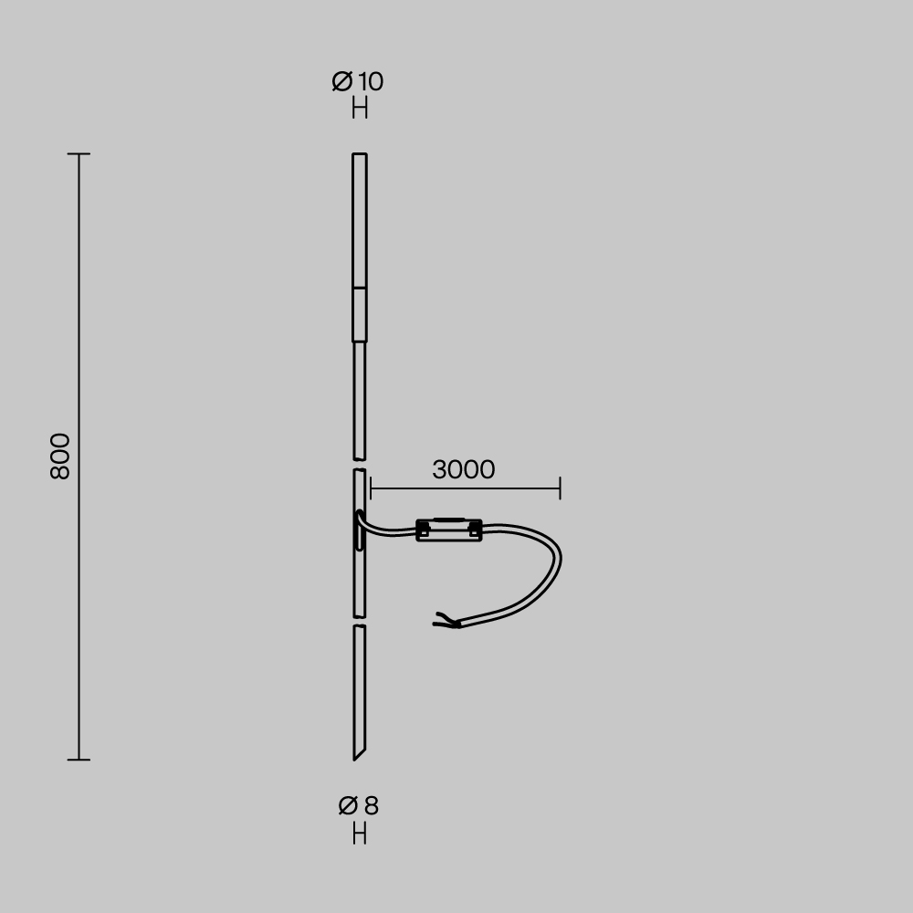 ландшафтный светильник maytoni flare s o524fl-l2pt3k