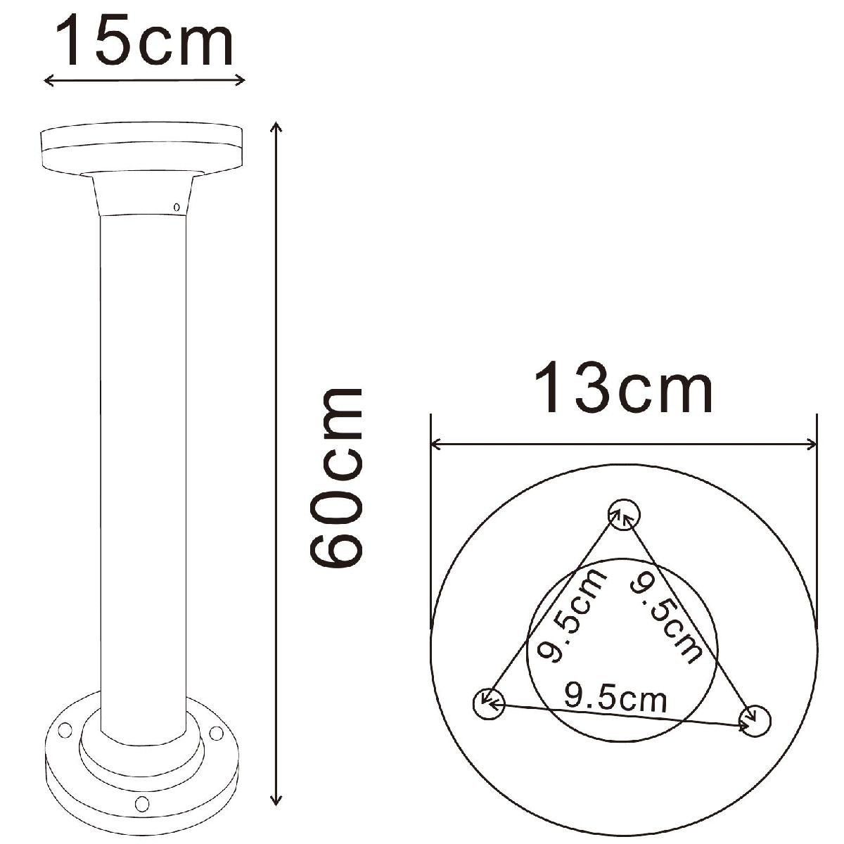 ландшафтный светильник arte lamp amsterdam a1212pa-1bk