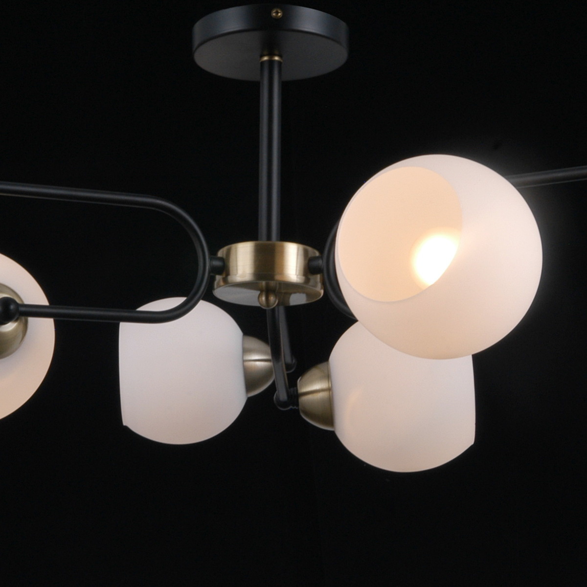 люстра на штанге illumico il0249-6csq-79 bk ab