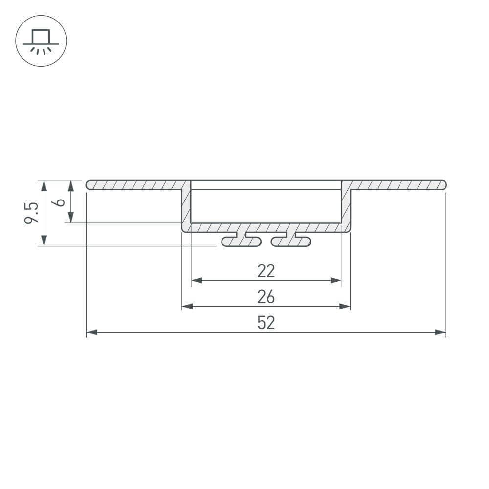 профиль arlight klus-lock-fm-2000 anod 019185