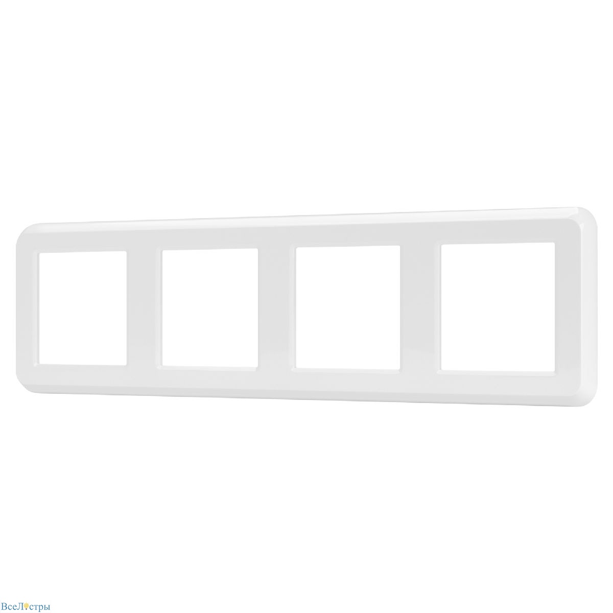 рамка четырехместная arlight frm-versa-pl-4-wh 045187
