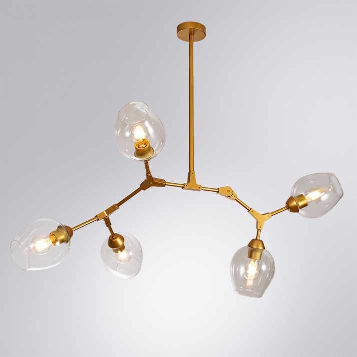 люстра на штанге arte lamp yuka a4103sp-5go