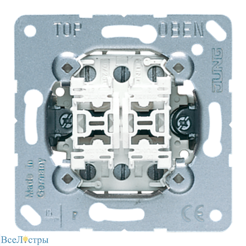 механизм переключателя 2-клавишного 10a скрытый монтаж jung 509u