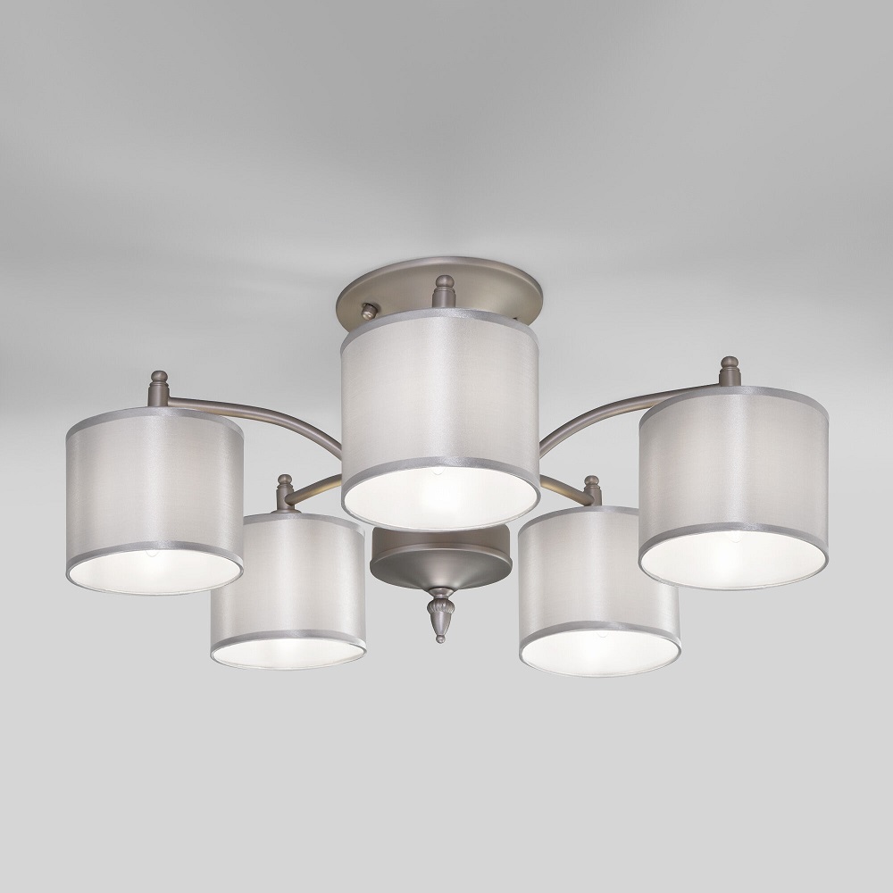 потолочная люстра eurosvet adagio 60080/5 сатин-никель