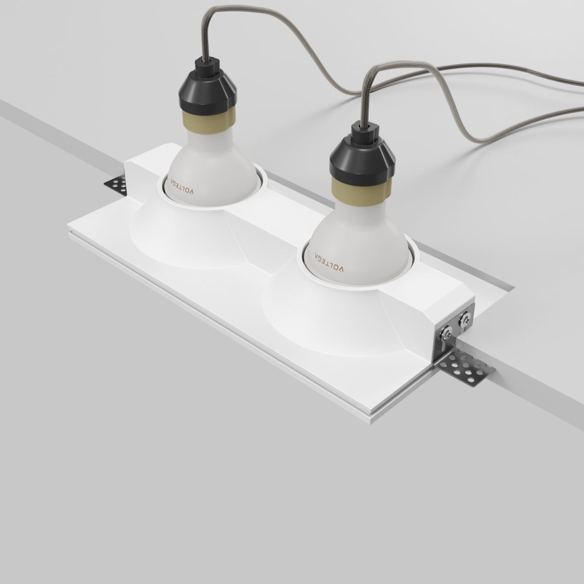 встраиваемый светильник maytoni technical gyps modern dl129-gu10-02-w