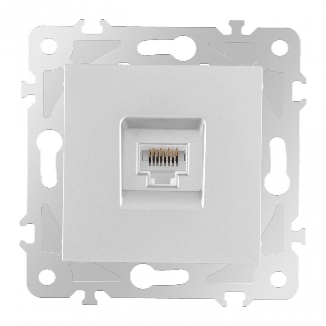 розетка rj45 arte milano 203.45-1.silver
