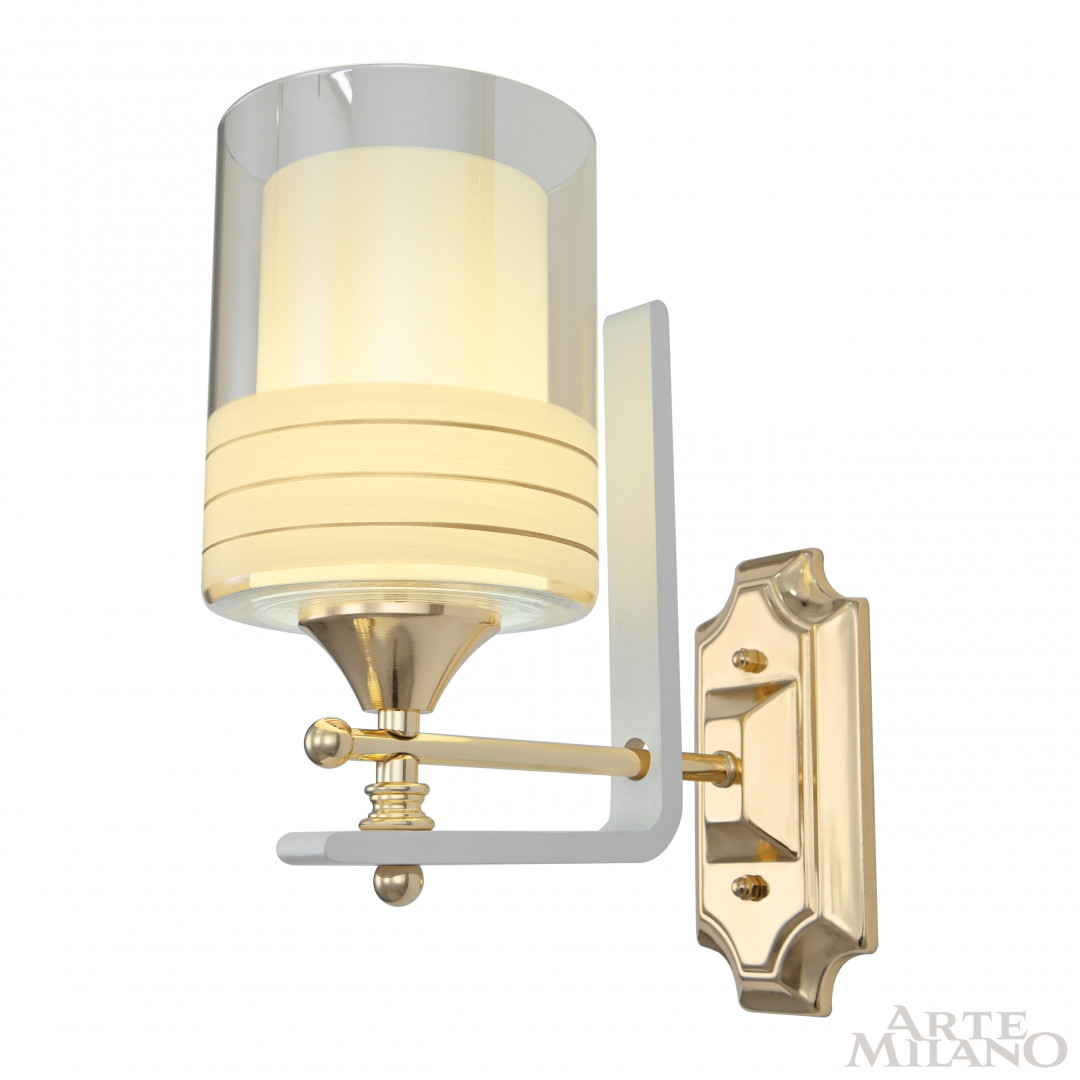 бра arte milano florentia-6087 306087/1w wh/gd