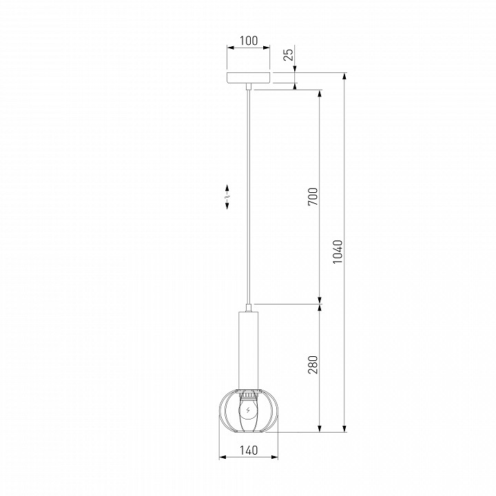 подвесной светильник eurosvet parker 50178/1 черный/бронза