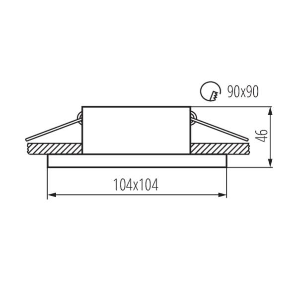 точечный светильник kanlux imines dsl-w 29030
