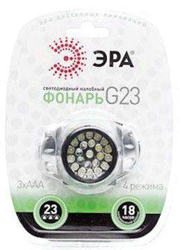 налобный светодиодный фонарь эра от батареек 95 лм g23 б0019260