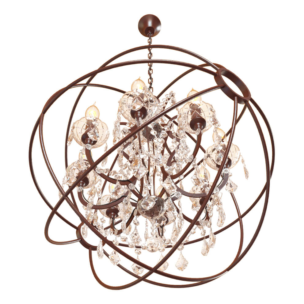 подвесная люстра loft it foucaults orb crystal loft1897/8